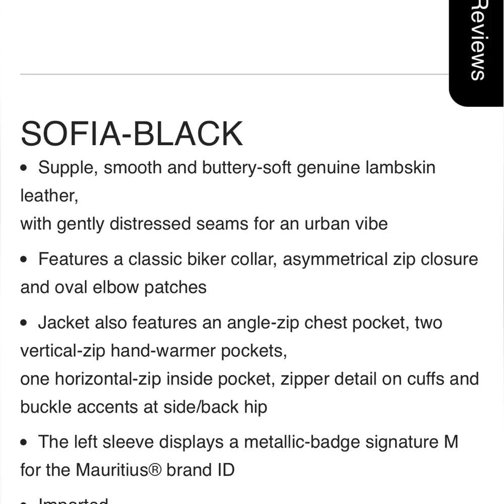 Mauritius Black Leather Biker Jacket - Picture 4 of 10